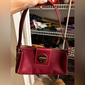 Kate Spade New York Red Leather Turn Lock Shoulder Bag